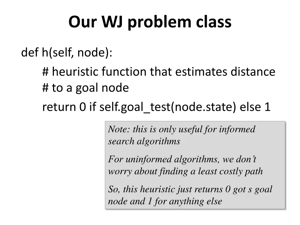 our wj problem class 1