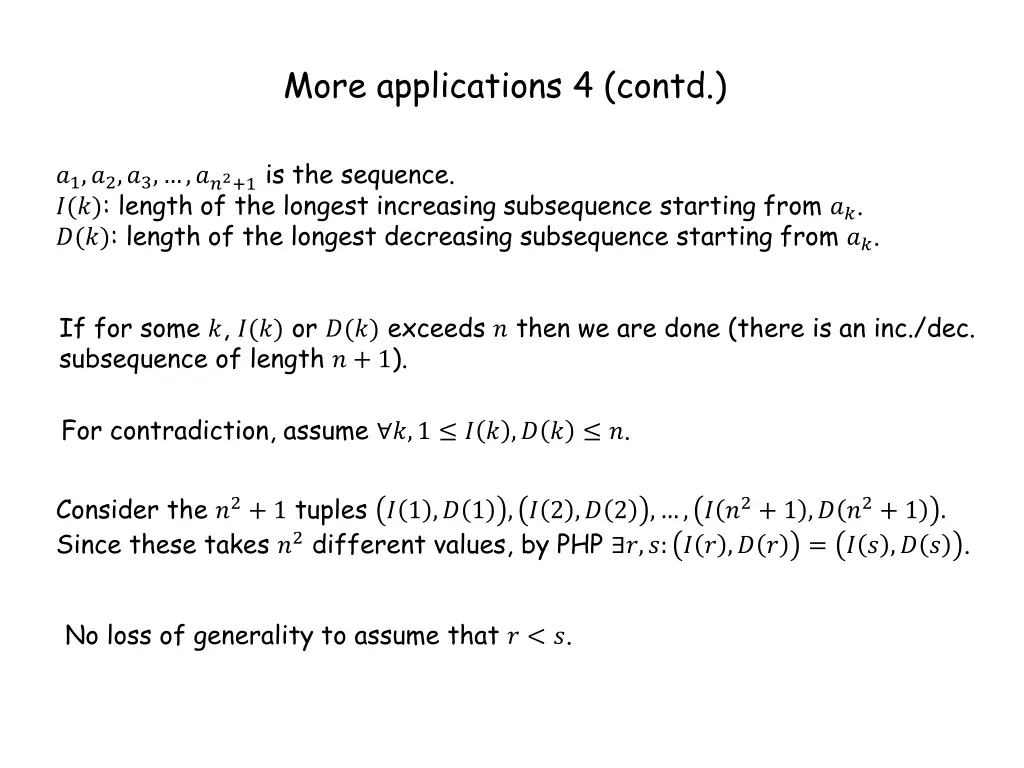 more applications 4 contd