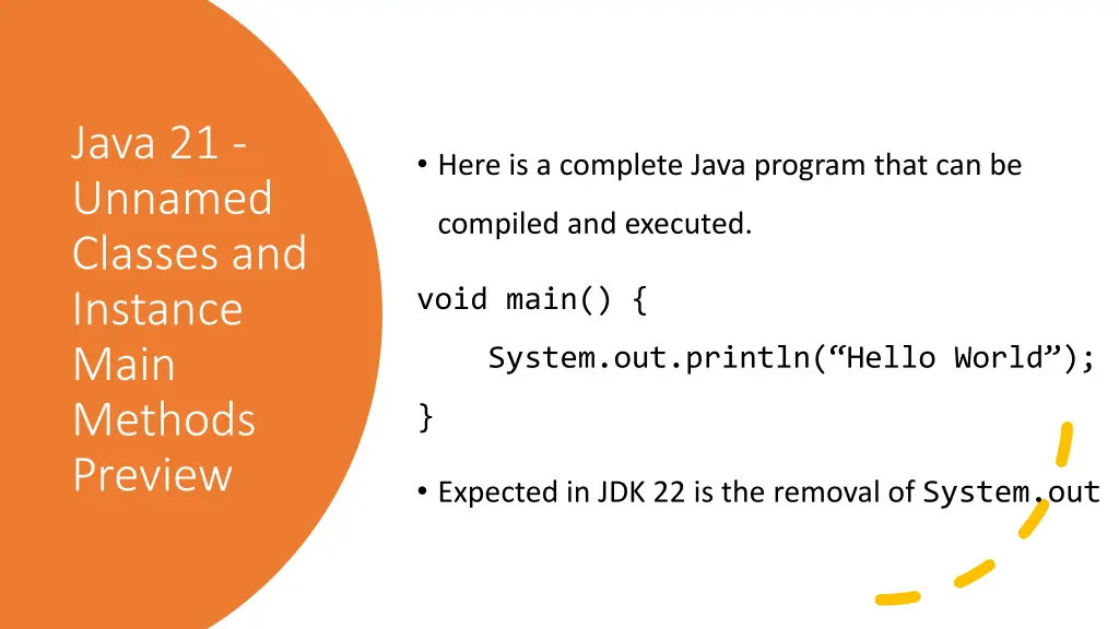 java 21 unnamed classes and instance main methods