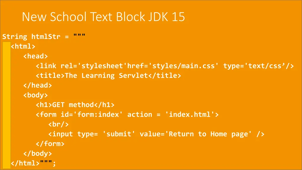 new school text block jdk 15