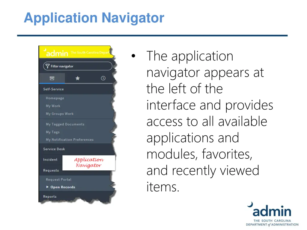 application navigator