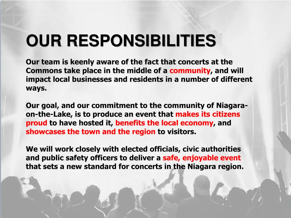 our responsibilities