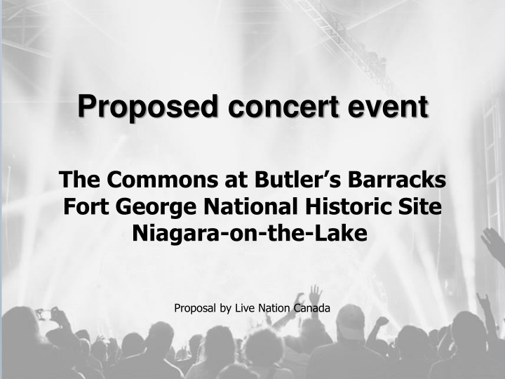 proposed concert event