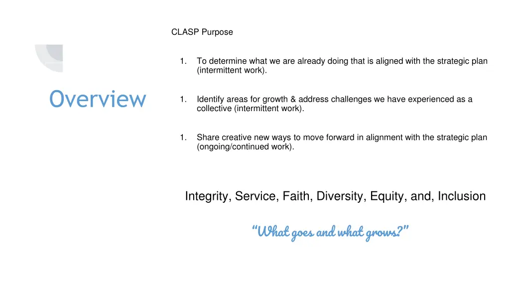clasp purpose