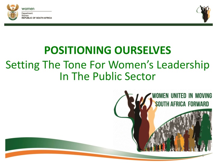positioning ourselves setting the tone for women
