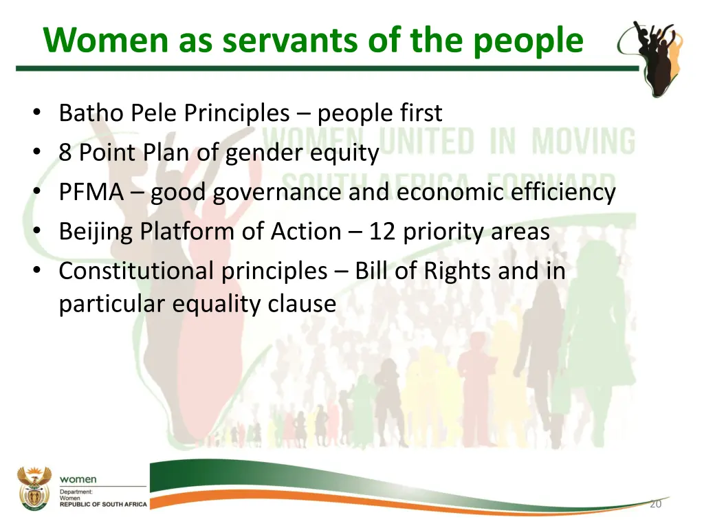 women as servants of the people 1
