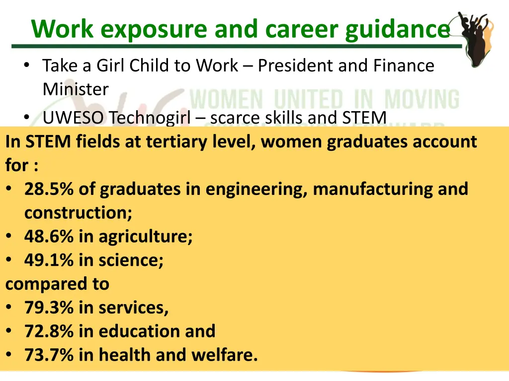 work exposure and career guidance take a girl