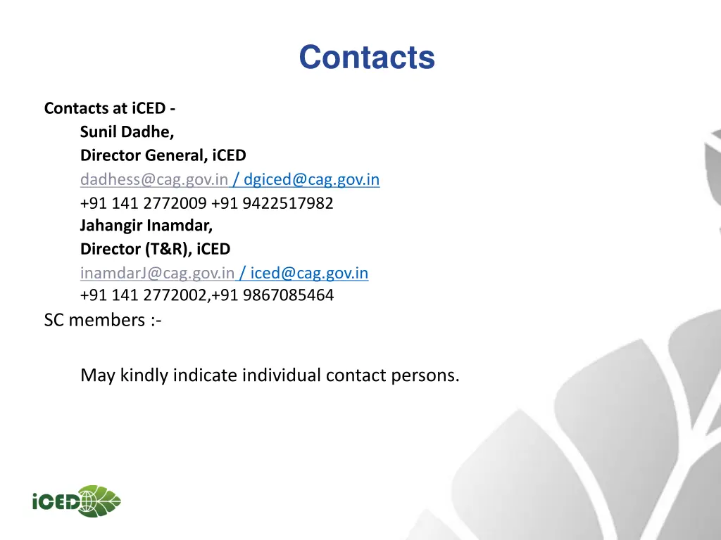 contacts