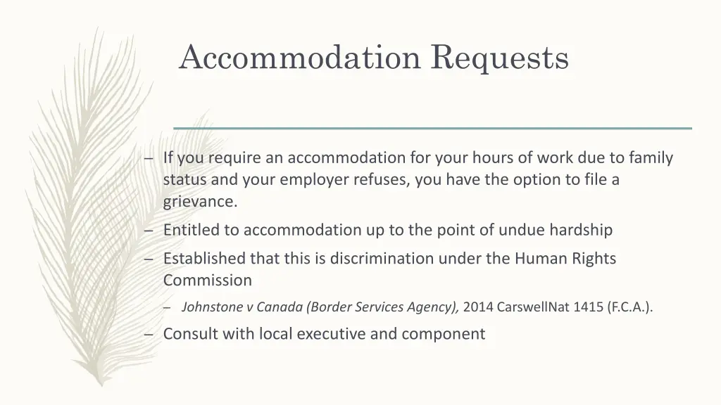 accommodation requests