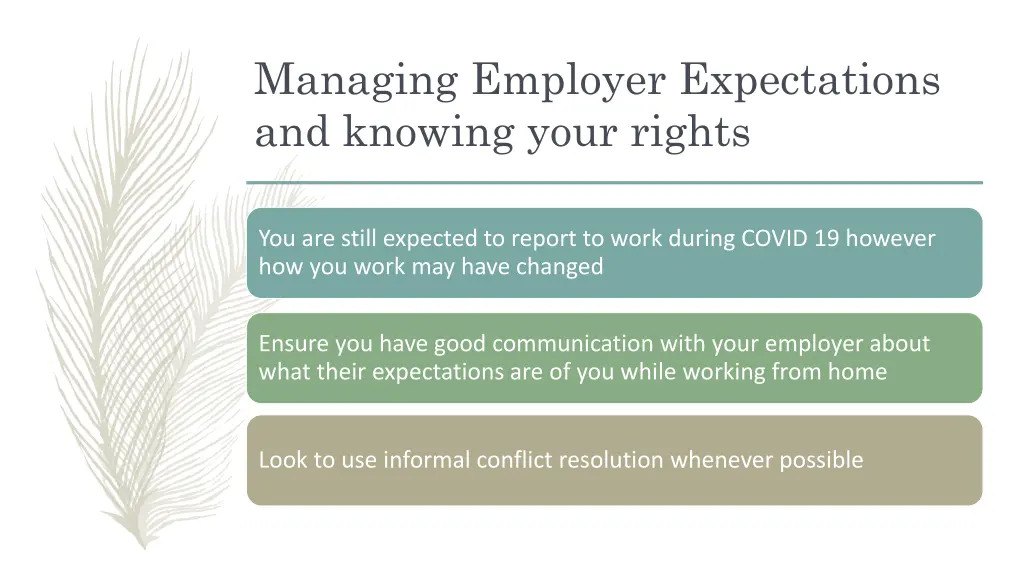 managing employer expectations and knowing your