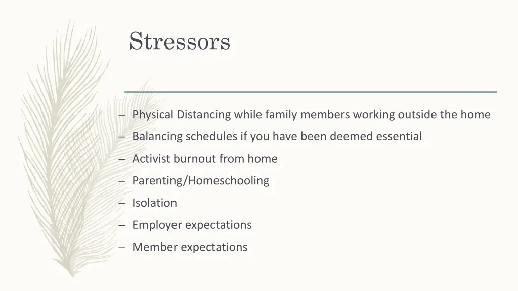stressors