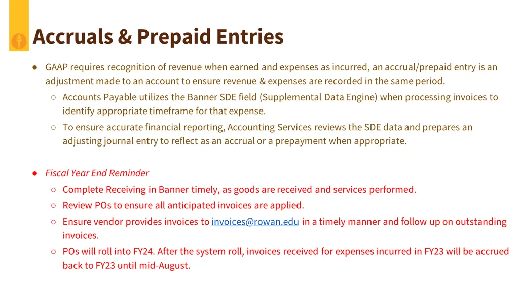 accruals prepaid entries