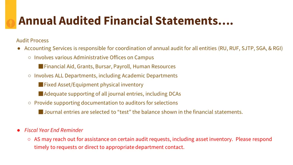 annual audited financial statements
