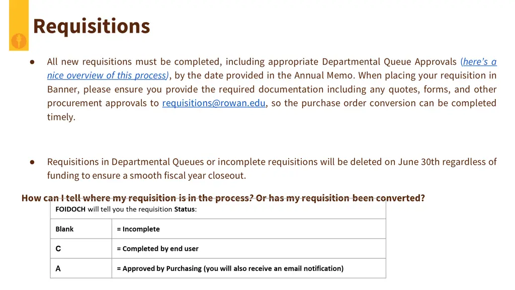 requisitions
