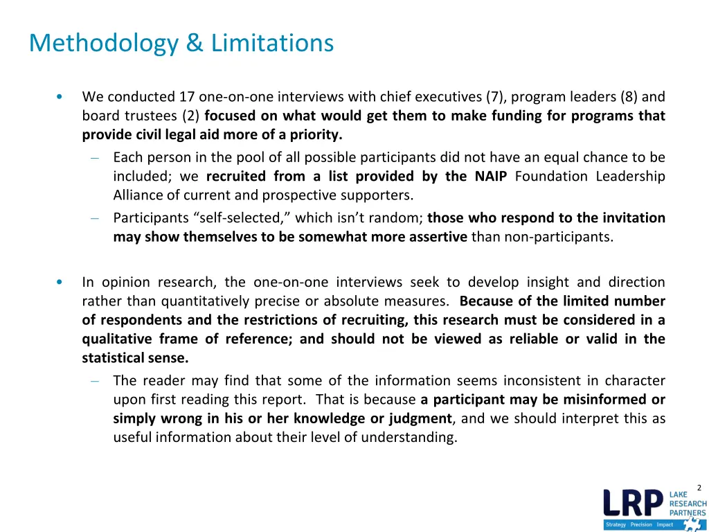 methodology limitations