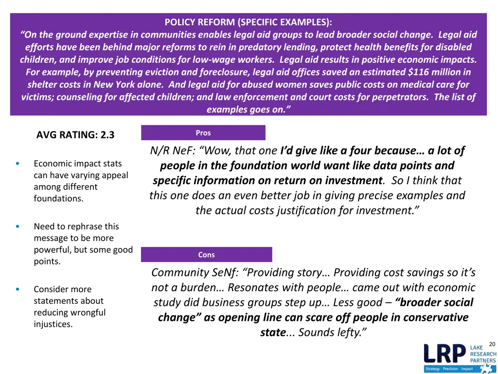 policy reform specific examples