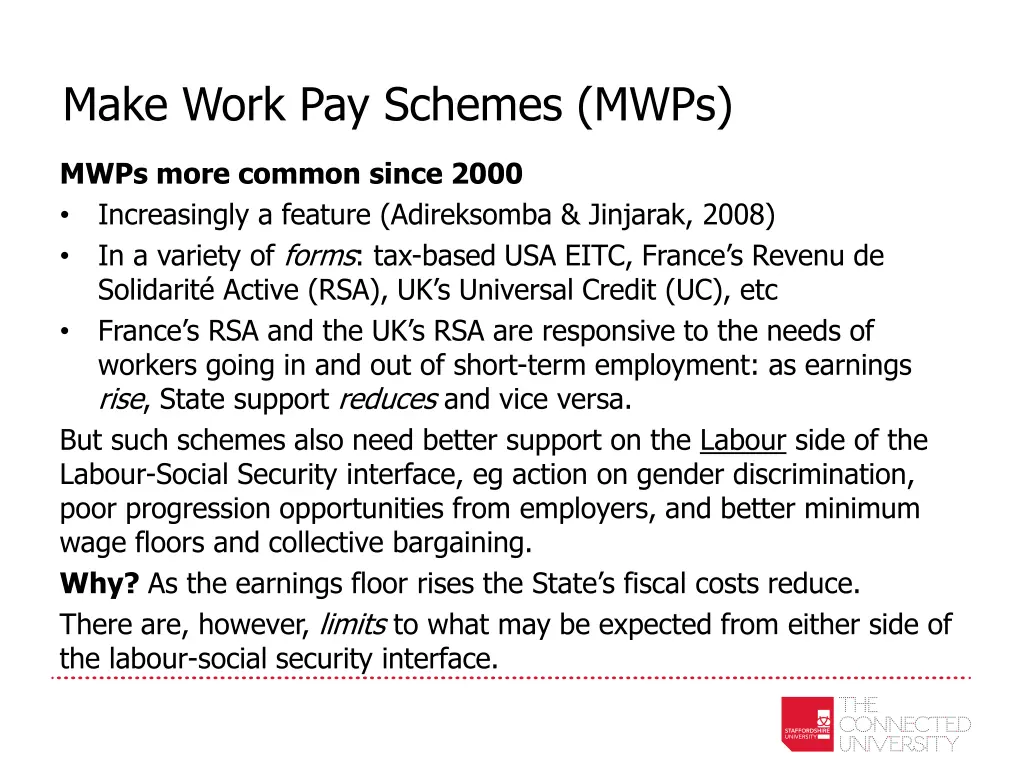 make work pay schemes mwps