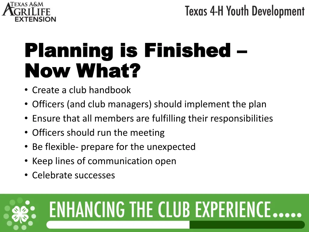 planning is finished planning is finished