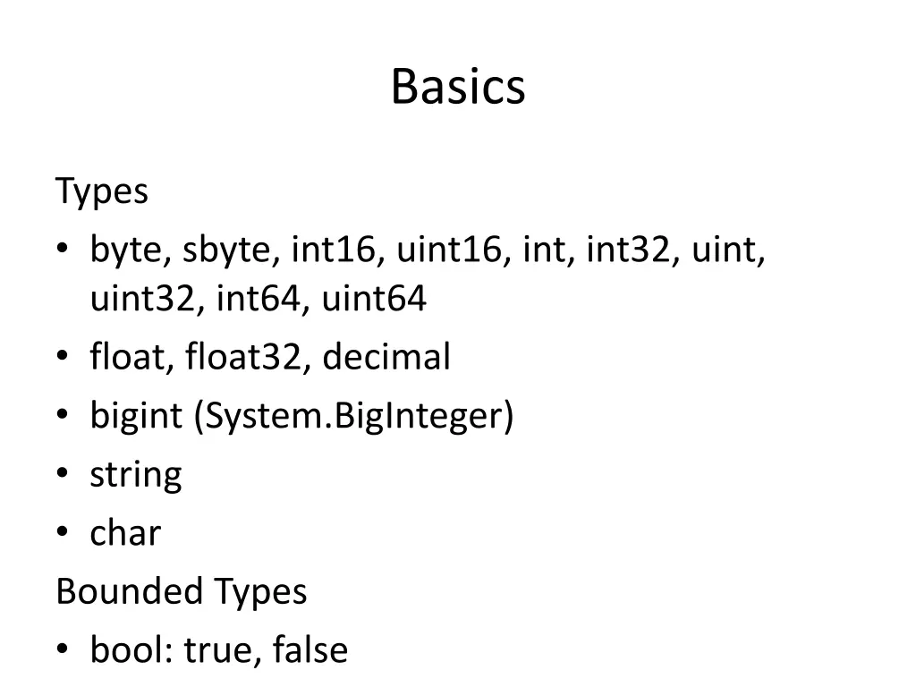 basics 3