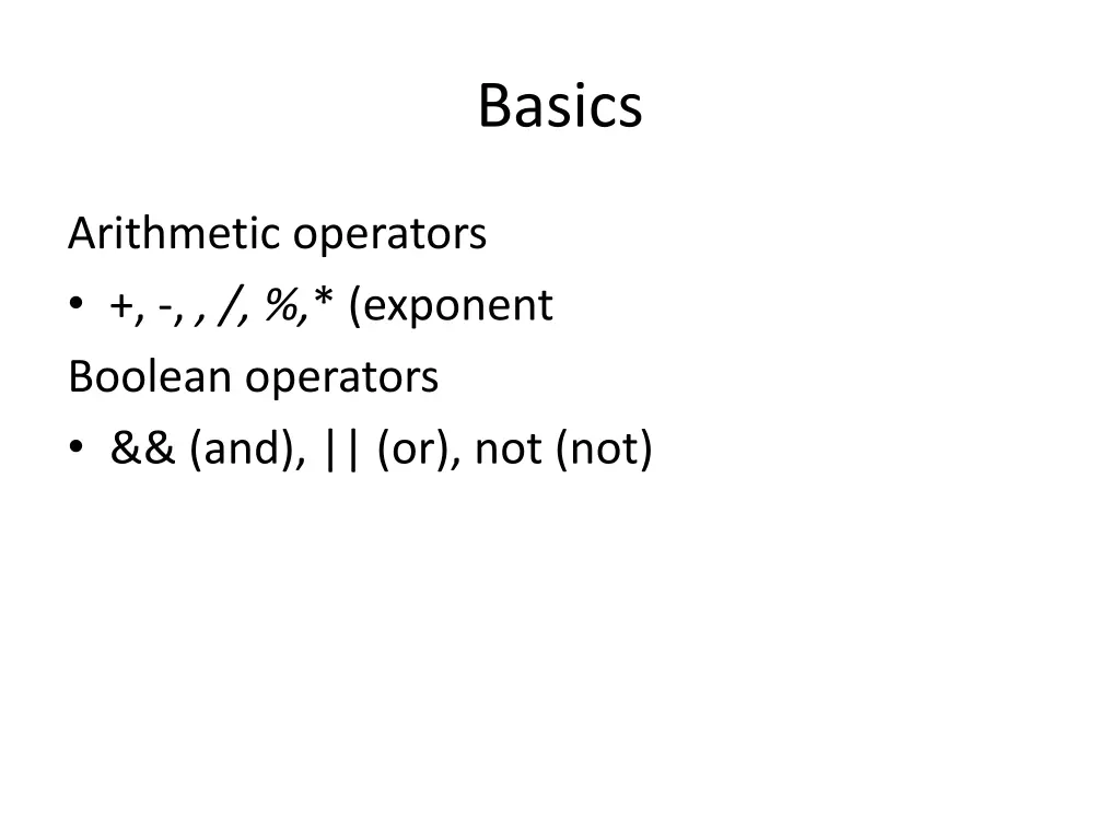 basics 5