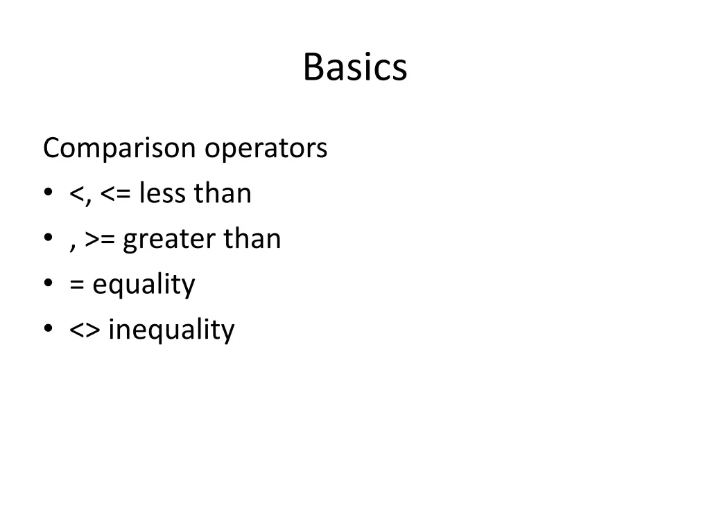 basics 6