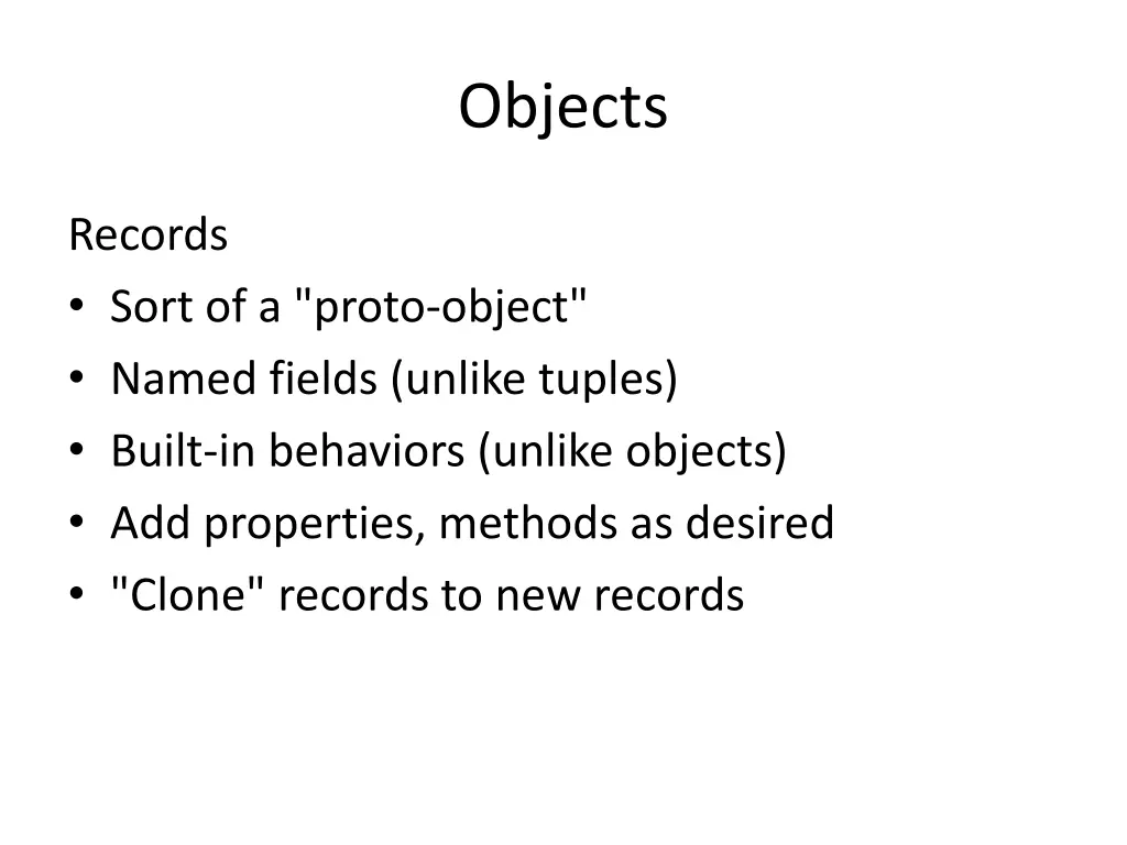 objects
