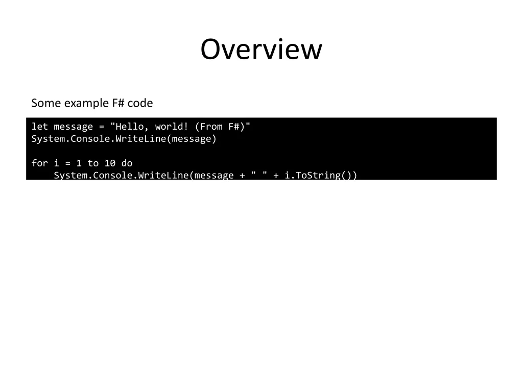 overview 7