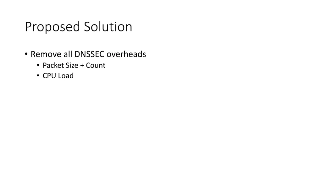 proposed solution