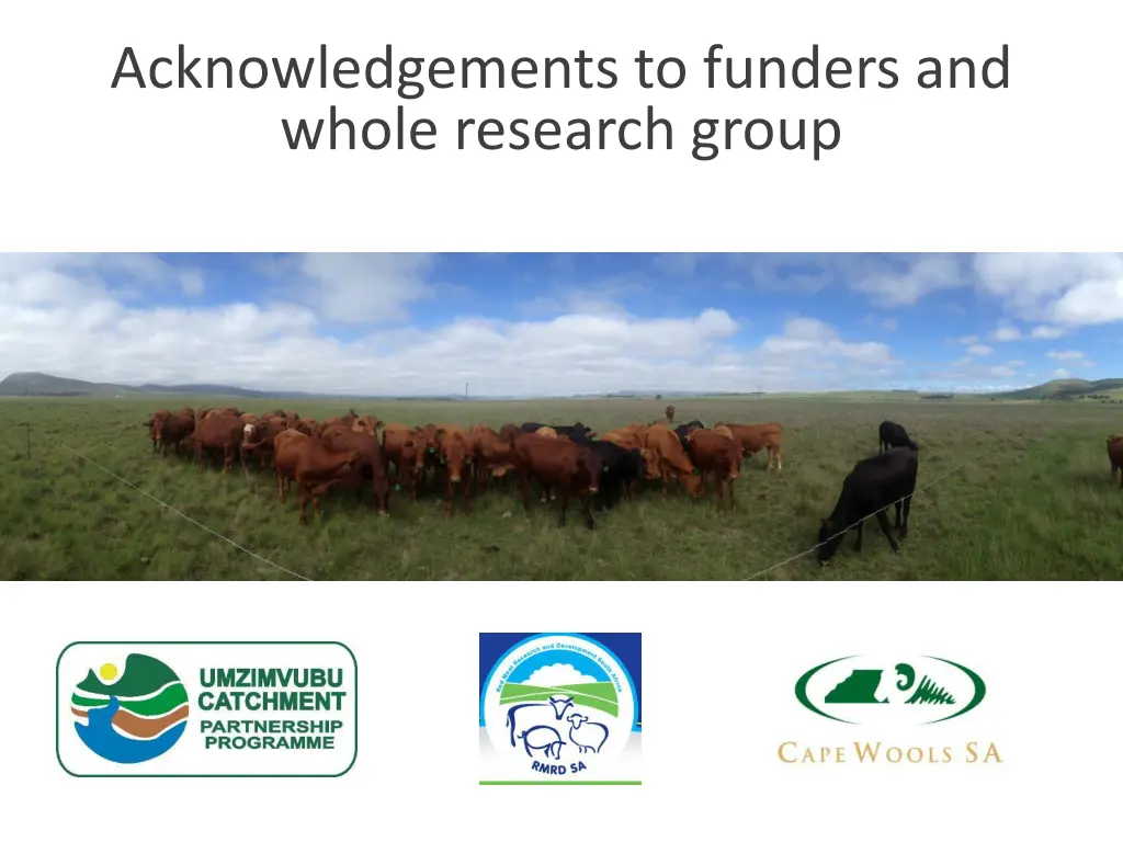 acknowledgements to funders and whole research