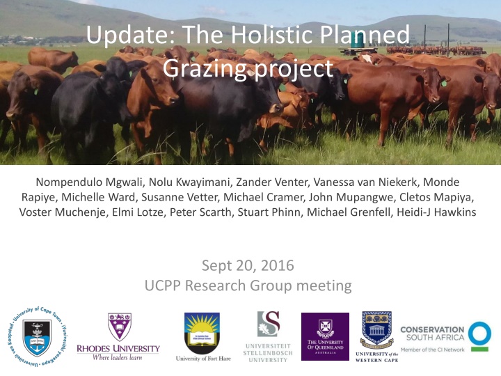 update the holistic planned grazing project