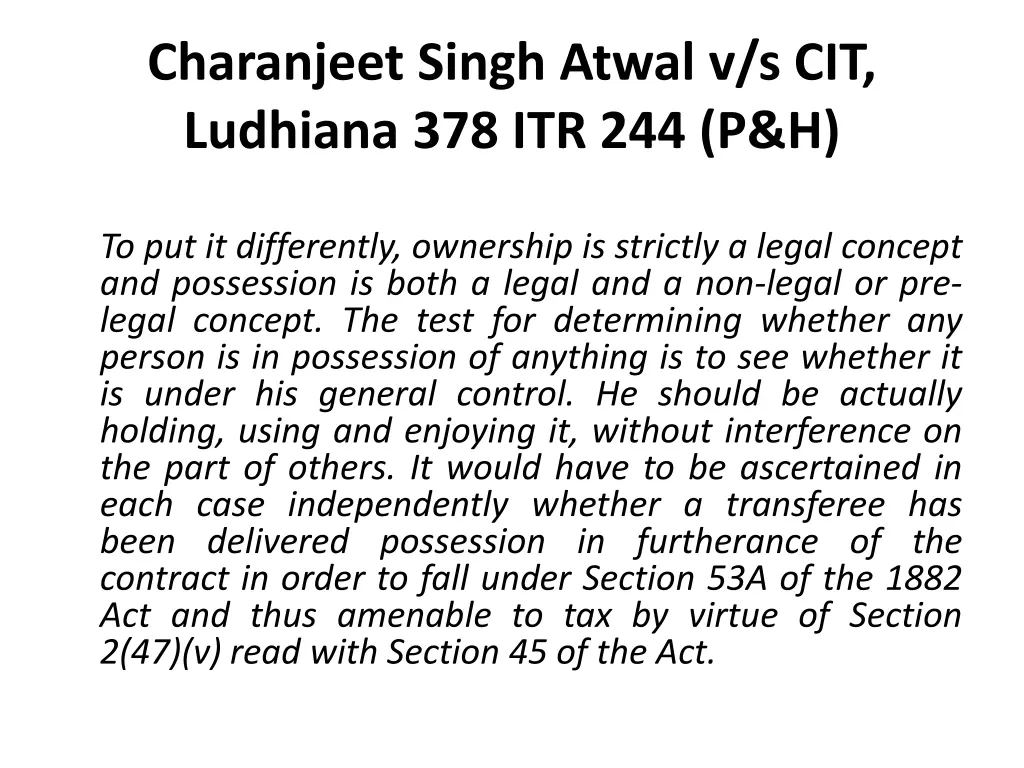 charanjeet singh atwal v s cit ludhiana
