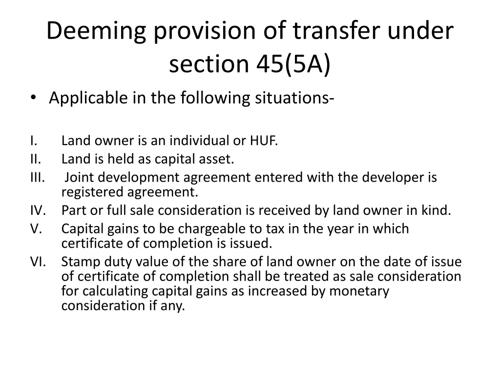 deeming provision of transfer under section