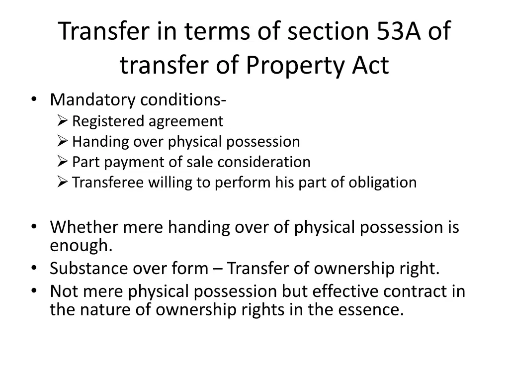 transfer in terms of section 53a of transfer