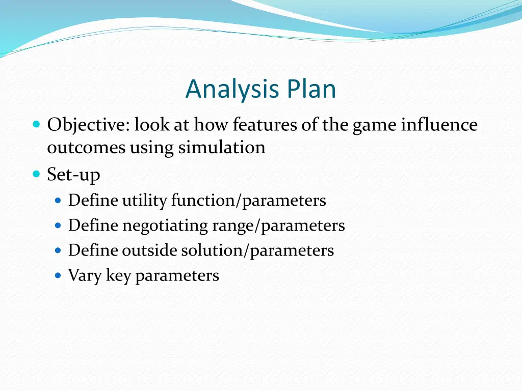analysis plan
