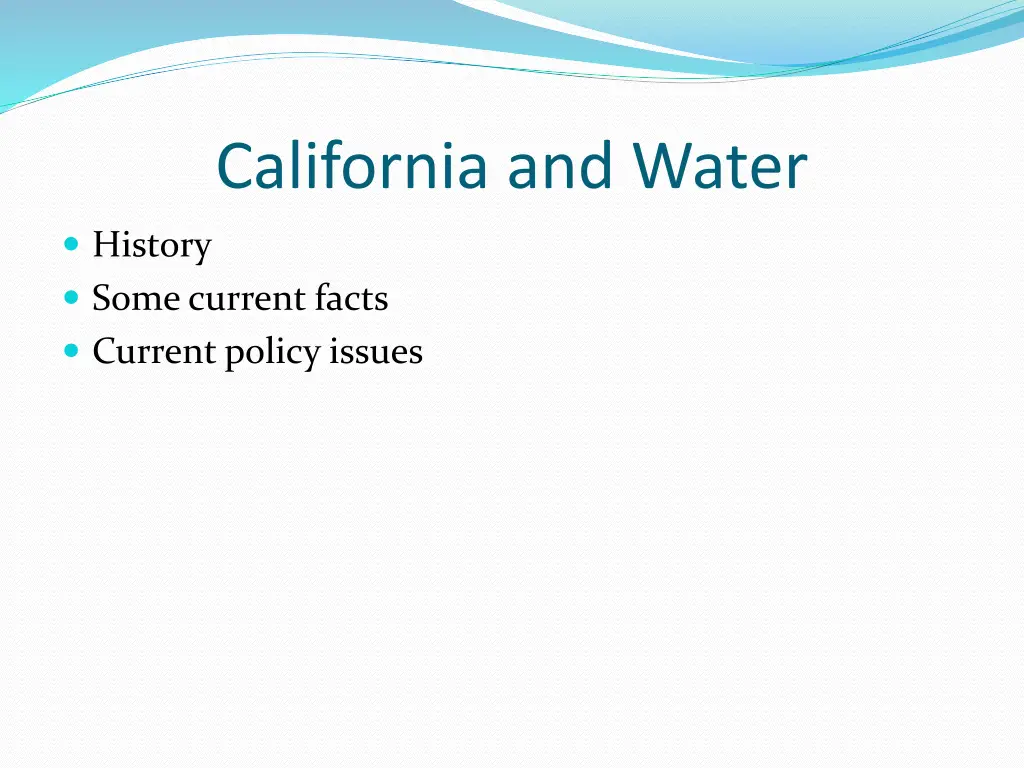 california and water