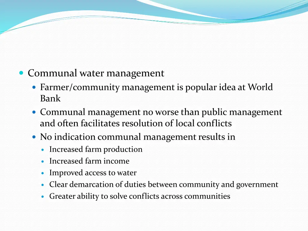 communal water management