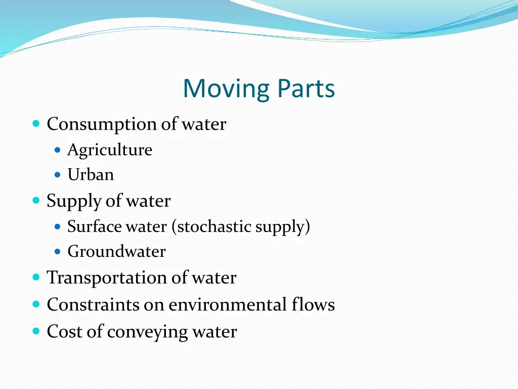 moving parts