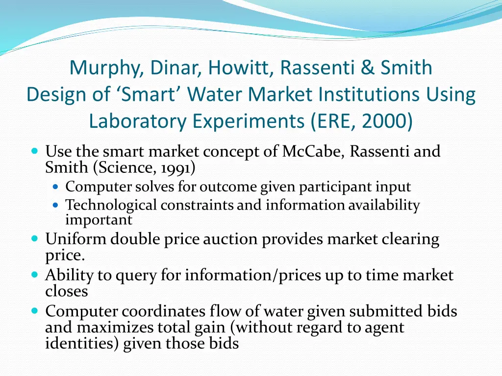 murphy dinar howitt rassenti smith design