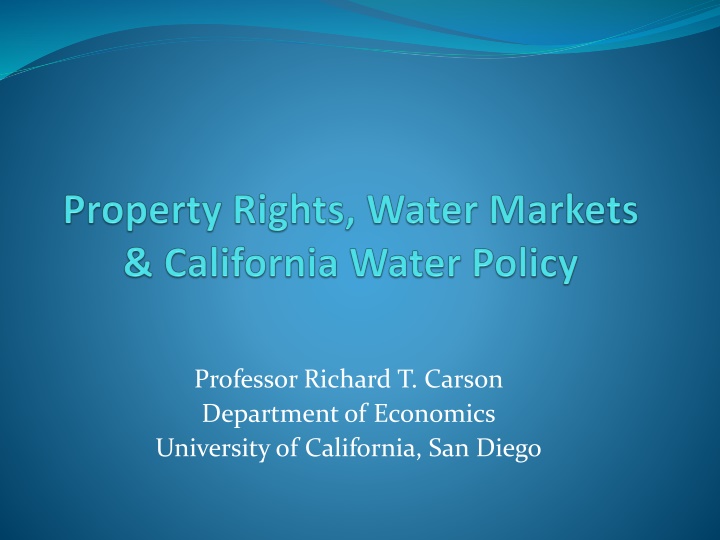 professor richard t carson department
