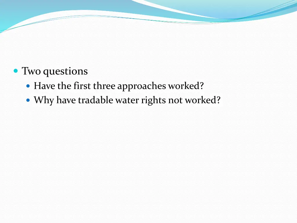 two questions