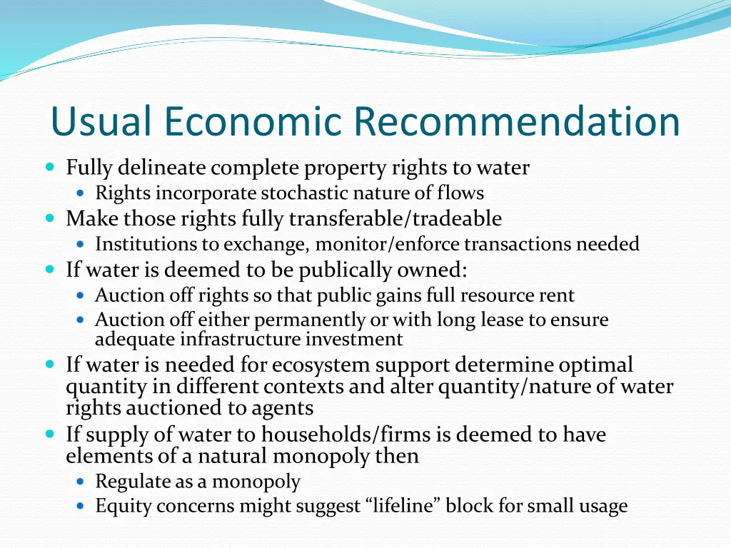 usual economic recommendation fully delineate