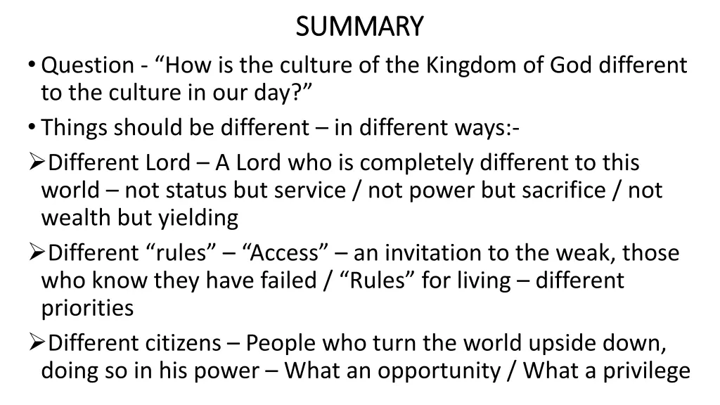 summary summary