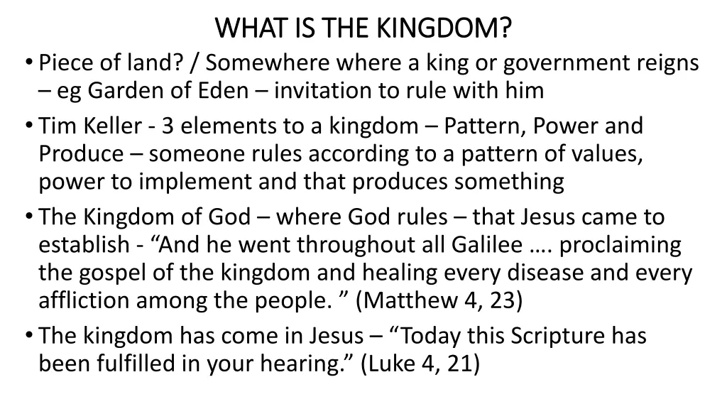 what is the kingdom what is the kingdom