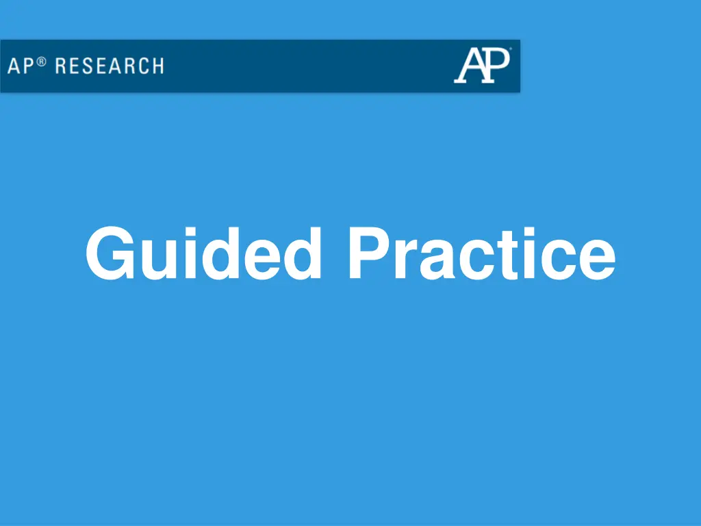 guided practice