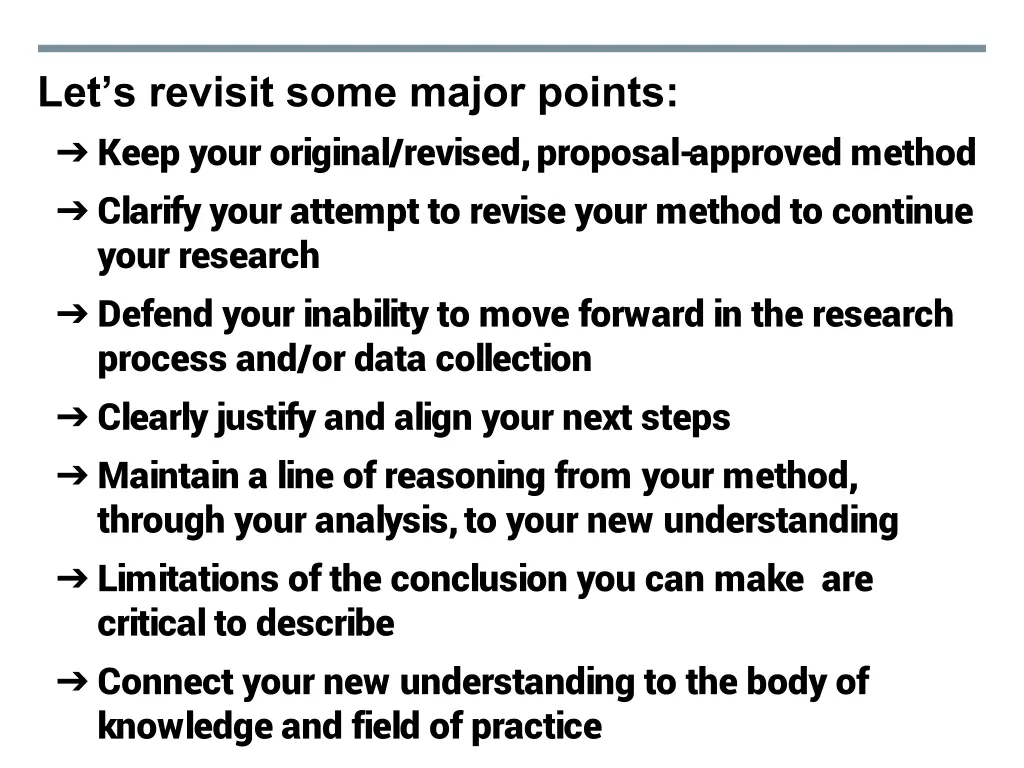 let s revisit some major points keep your