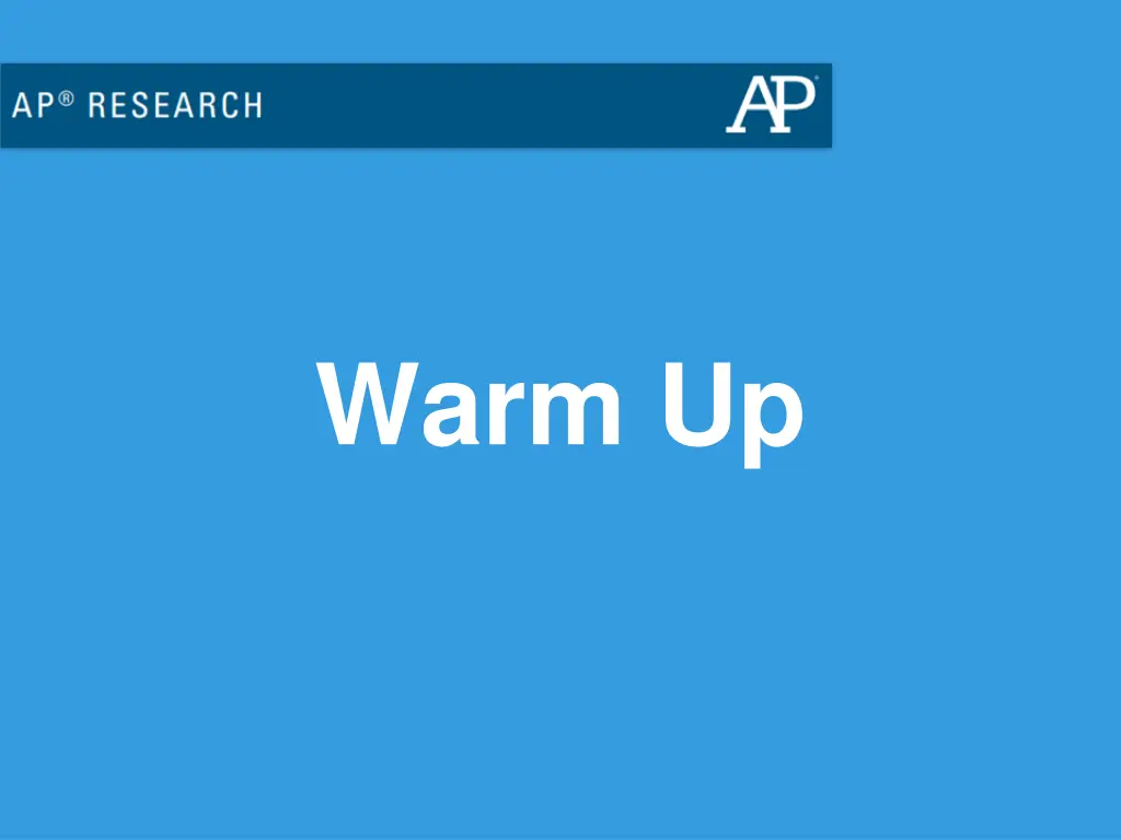 warm up
