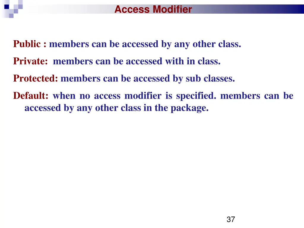 access modifier