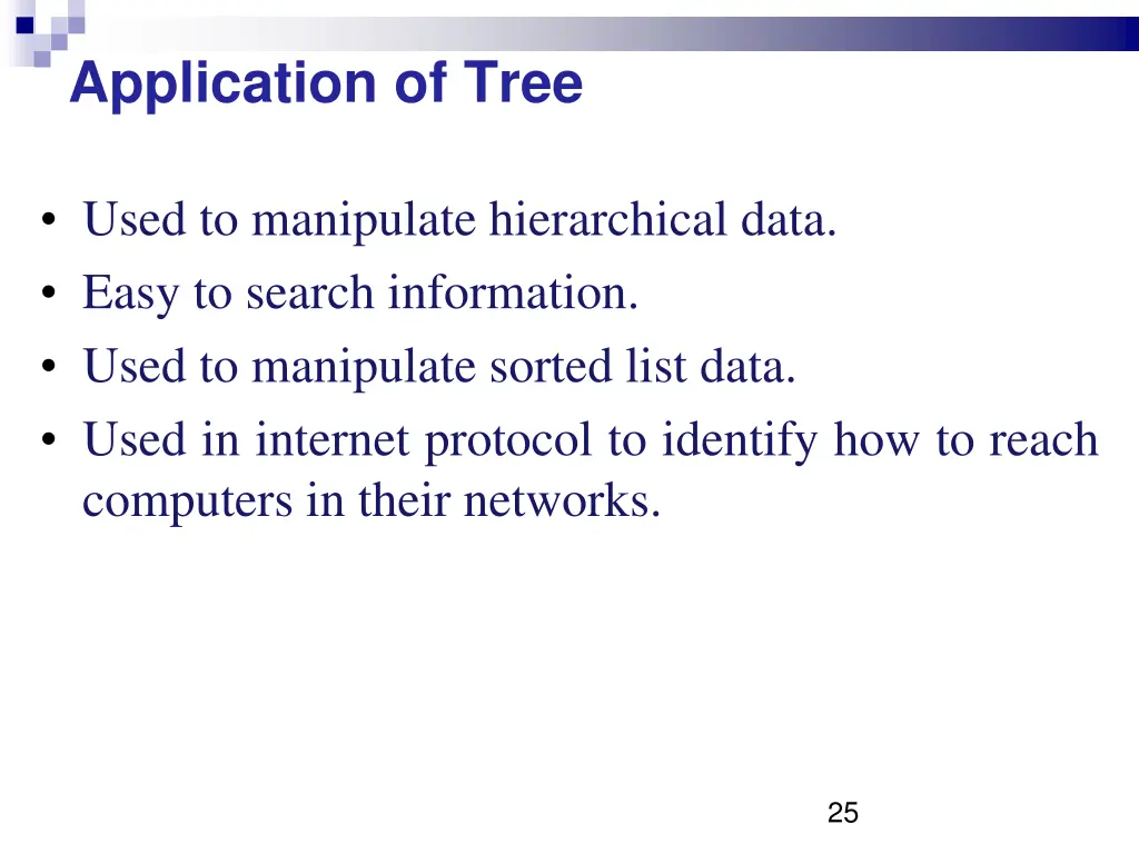 application of tree