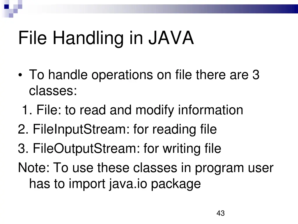 file handling in java