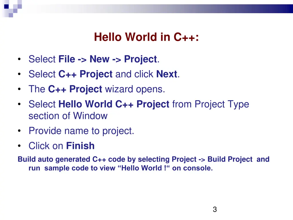hello world in c